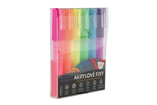 Acrylic Fluorescent Markers Set for Ceramic, Glass and Stones