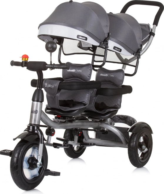 Chipolino Twin Tricycle 2Play Silver Grey