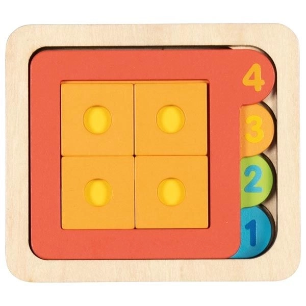 Layered Shapes and Numbers Puzzle