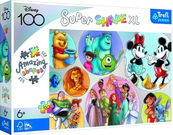 Trefl Puzzle Super Shape XL Disney Colorful World 160 Pieces