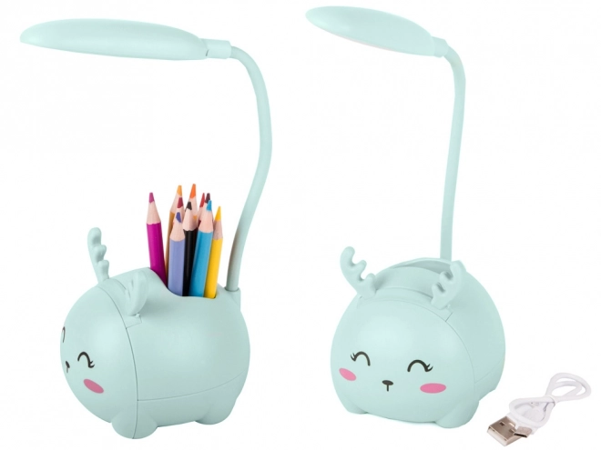 Children's LED Night Lamp with USB Organizer and Phone Stand