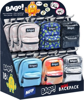 Stijlvolle minirugzakjes BAgo! - Display 18 stuks