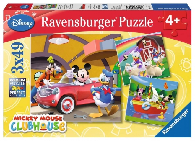 Puzzle RAVENSBURGER Clubhouse di Topolino 3x49 pezzi