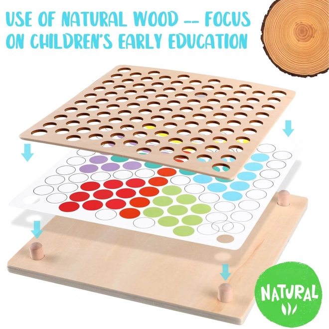 Kleurrijke balletjes mozaïek Montessori Woopie