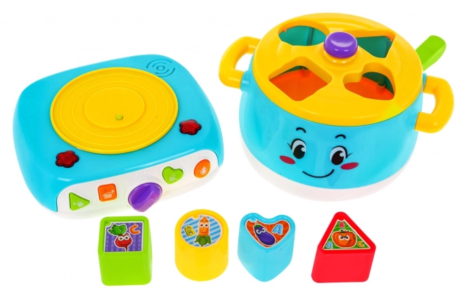 Interactive Pot with Cooker and Shape Sorter