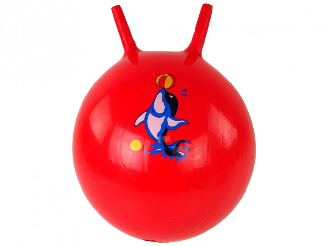 Jumping Ball 45cm Marine Animals Red