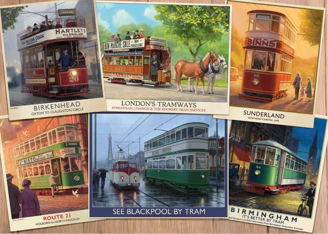 Falcon Puzzle Historical Trams 1000 Pieces