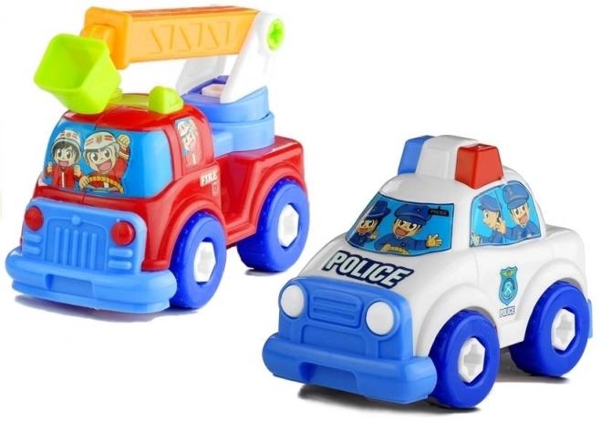 Expandable Police and Fire Rescue Vehicle Set