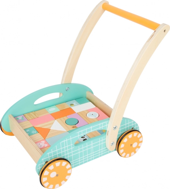 Pastel Wooden Block Trolley