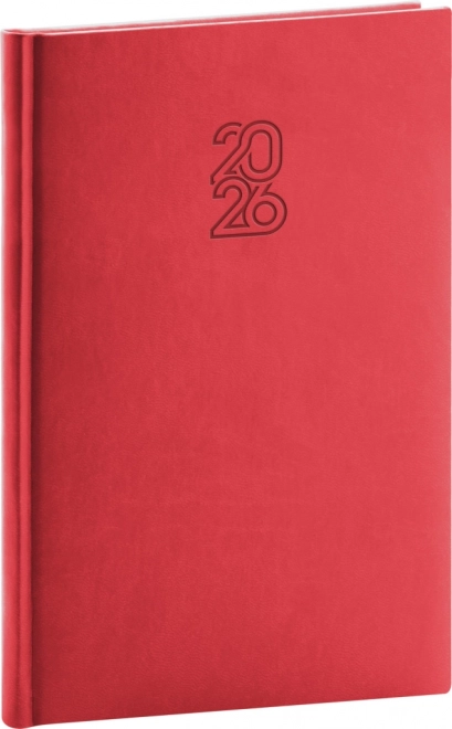 Weekly Diary Aprint 2026 Red 15 x 21 cm