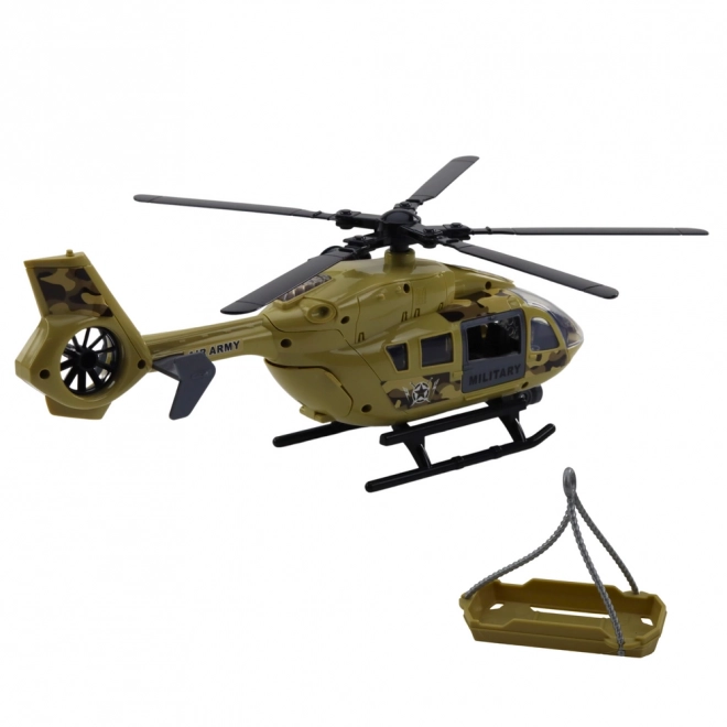 Military Rescue Helicopter with Lights and Sounds