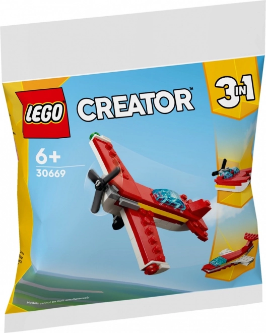 Iconic Red Airplane Building Set