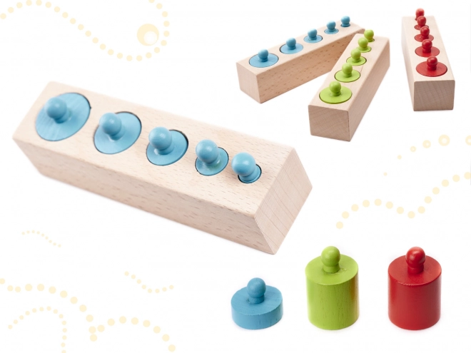 Colorful Montessori Wooden Cylinders