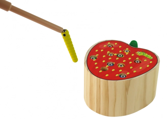 Wooden Magnetic Catch the Bug Game Strawberry