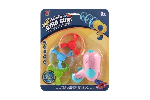 Flying Disk Set with Starter Gun - Multicolor