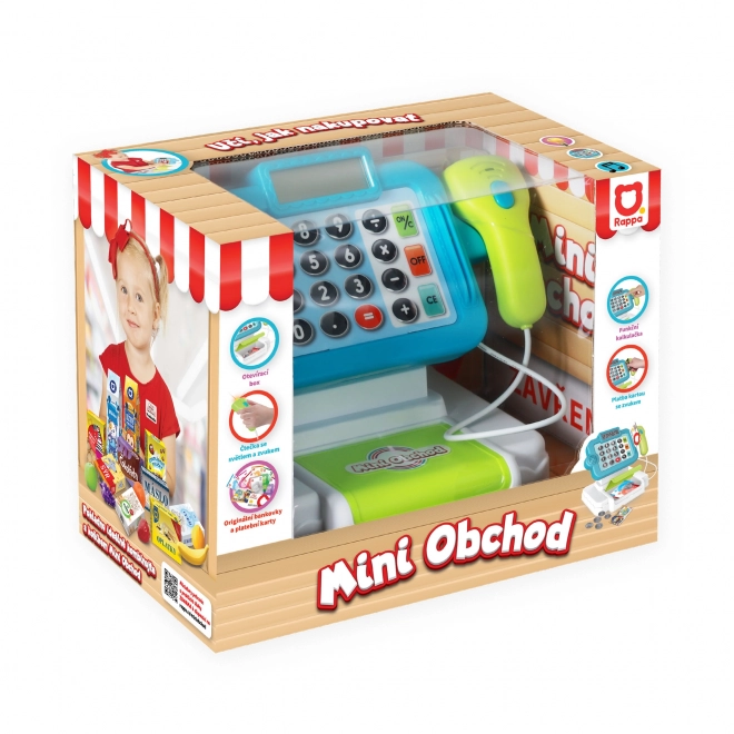 Mini Shop Cash Register with Shopping Learning - Blue