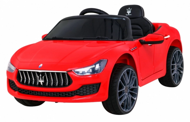 Maserati Ghibli battery for kids Red + Remote control + Slow start + EVA + MP3 USB + LED light