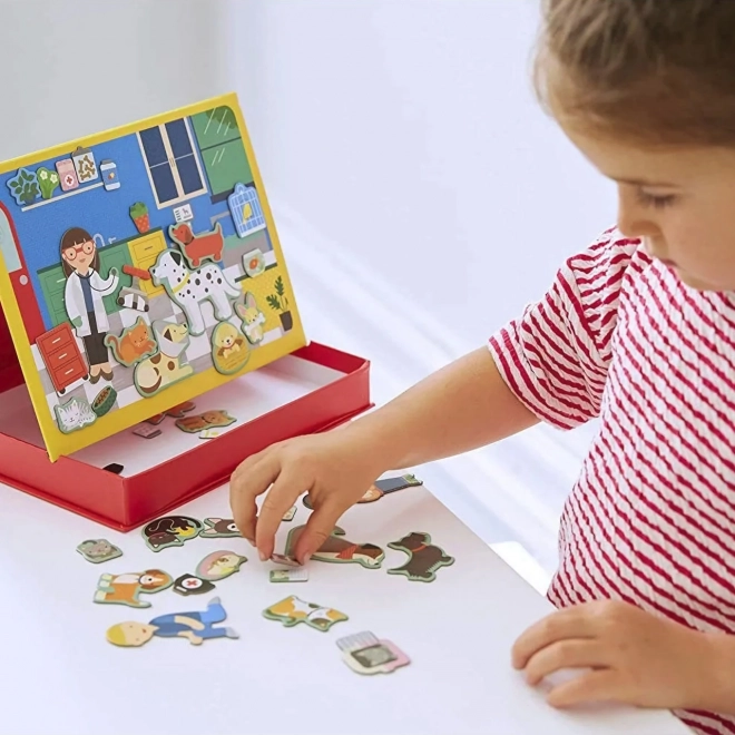 Veterinary Clinic Magnetic Playset