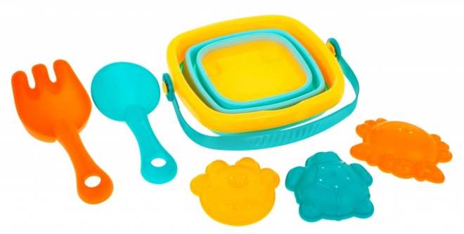 Children's Sand Play Set with Bucket and Molds