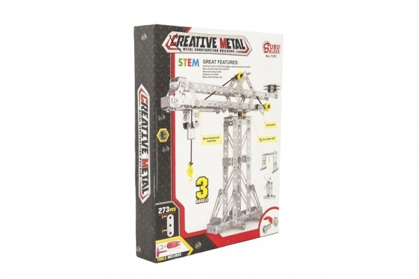 Metal Construction Set Crane 273 Pieces