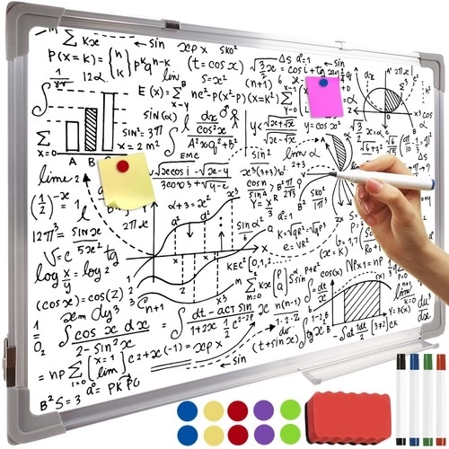 Magnetic Dry Erase Board 90x60cm with Markers and Magnets