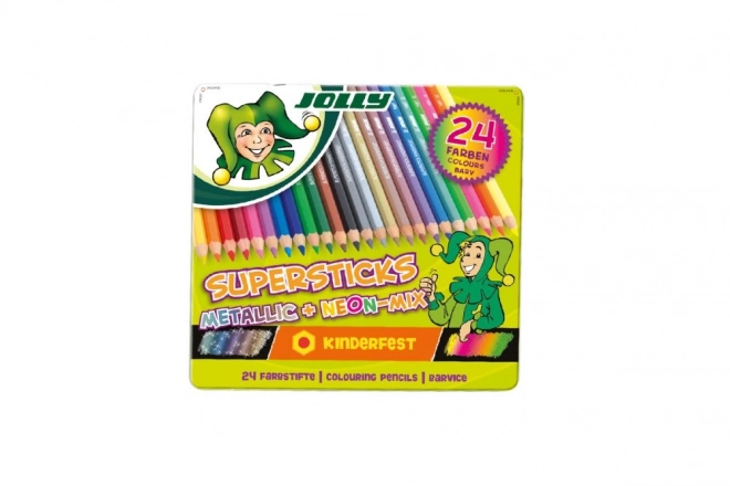 Supersticks Crayons 24 Colors Including Metallic and Neon