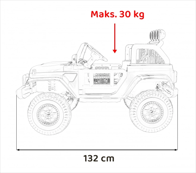 Detské terénne auto Off-Road červené – Ružová