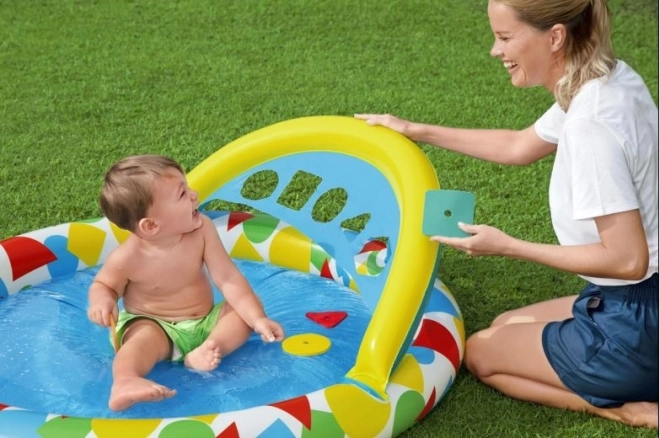 Children's Pool with Shape Sorter and Water Bubble