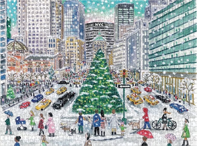 Galison Park Avenue Snowfall 1000 Piece Puzzle