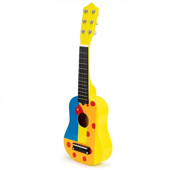 Wooden Children's Guitar with Metal Strings - Yellow by Ecotoys