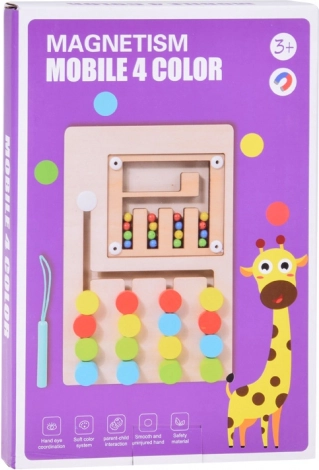 Giocattolo Montessori Magnetico in Legno con Sfere