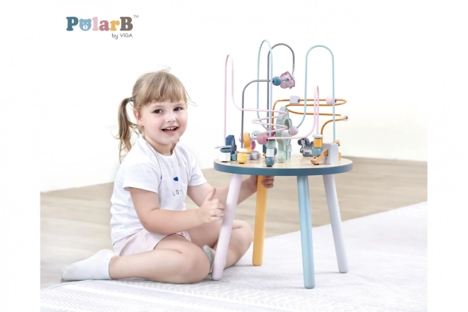 Wooden Activity Table with Maze