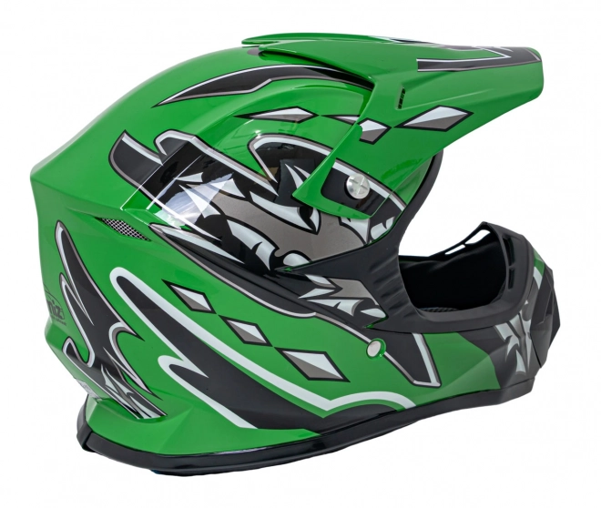 Motocyklová helma Enduro zelená