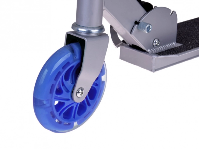 Foldable Children's Scooter with Light-Up Wheels – Navy Blue