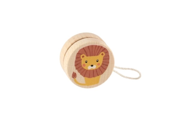 Wooden Yo-Yo with Animal Designs