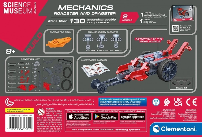 Clementoni Science & Play Mechanical Laboratory Roadster and Dragster Set