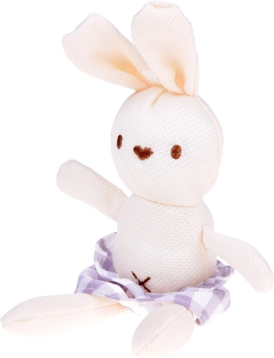 Cute plush bunny as a play companion