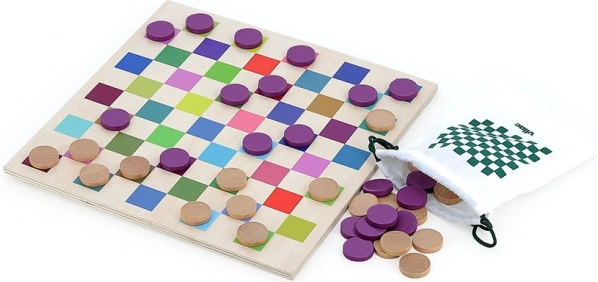 Vilac Wooden Colorful Checkers