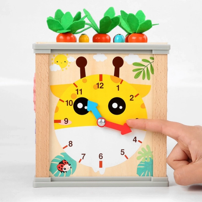 Wooden Educational Cube 5-in-1 Sorter Puzzle