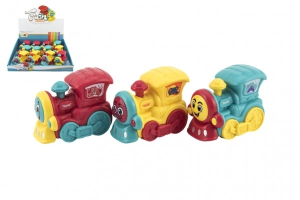 Colorful Plastic Train for Toddlers with Pullback Motor