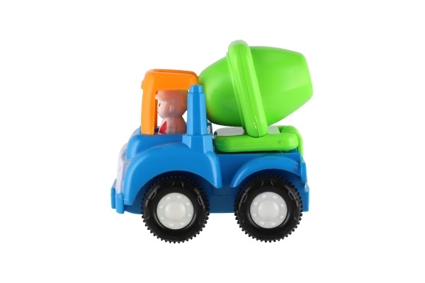 Plastic Farm and Construction Vehicles Set with Pull-Back Action