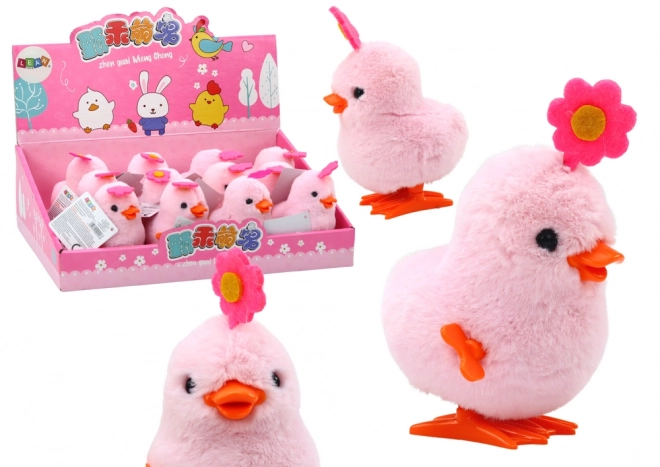 Wind-Up Jumping Pink Chick