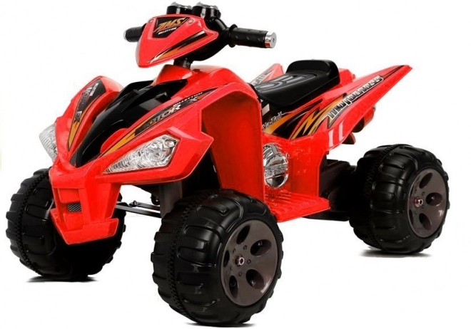 Red Battery-Powered Quad with Large Wheels