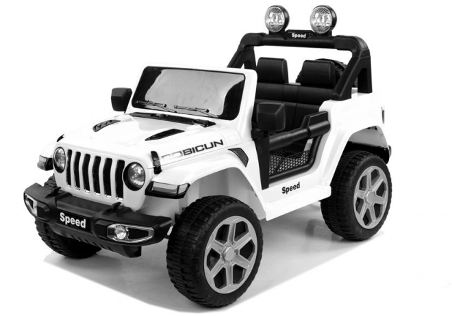 Battery Powered Car White 4x4