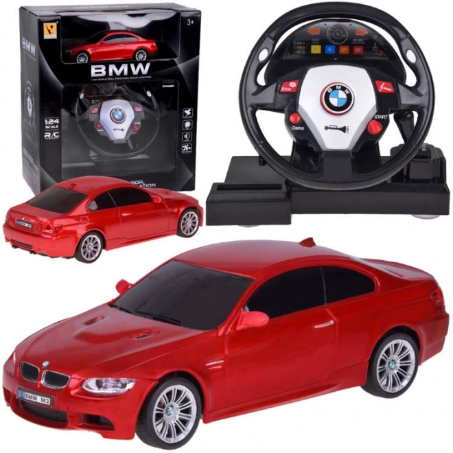 Sporty BMW Remote Controlled Car with Steering Wheel