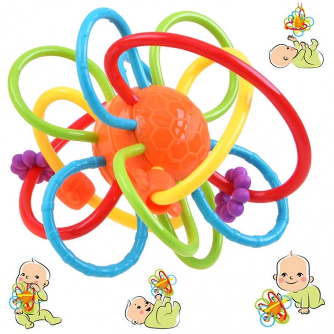 Colorful Baby Teething Rattle by Hola – B