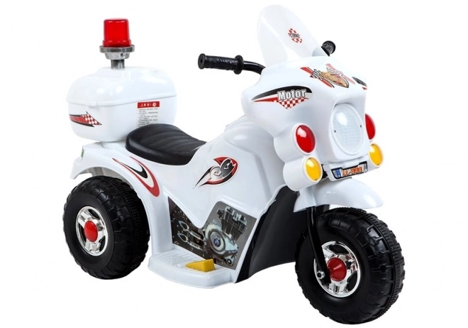 Battery-Powered Children's Motorcycle White