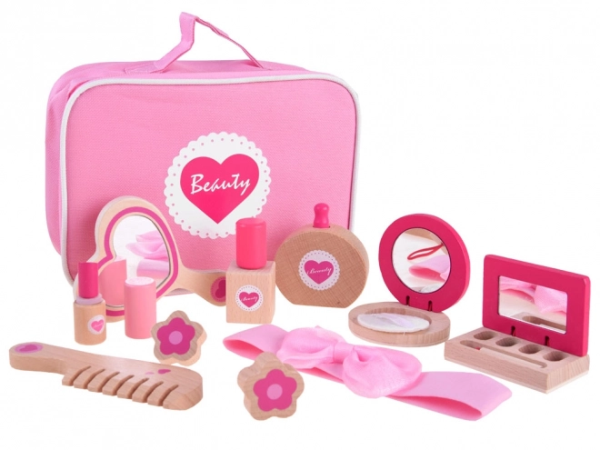 Kids Beauty Case with Wooden Accessories