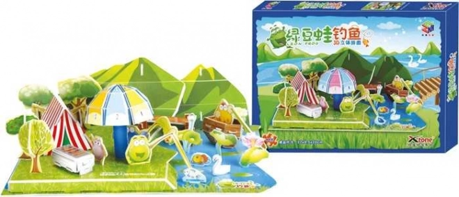 Small Foot Puzzle 3D Frog Pond