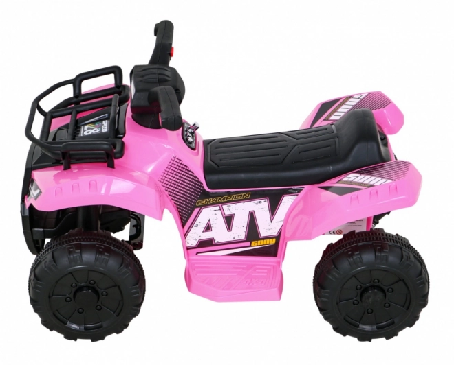 Kids' Pink Quad Ride-on with MP3 and LED Lights